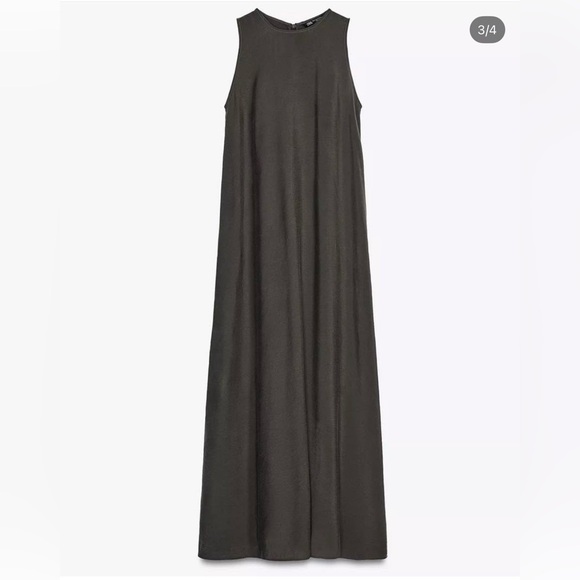 Zara Black Sleeveless Maxi Dress size Large - Picture 5 of 9